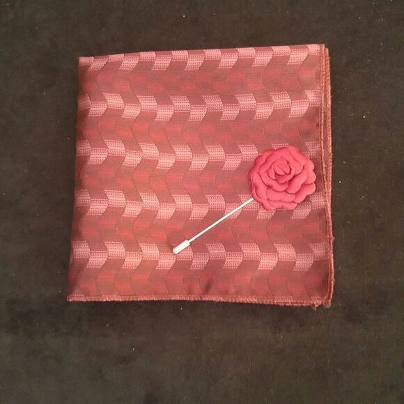 MEN'S POCKET SQUARE AND LAPEL PIN FLOWER #26. - Picture 1 of 4